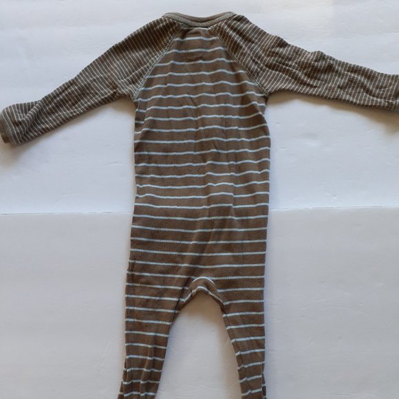 Carter's Boys Pajamas Footed Dog Lightweight Zip Cotton Size 18 Months Brown - Picture 9 of 12